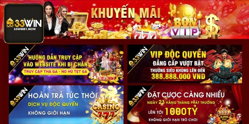 Tổng quan về chương trình ưu đãi vip chỉ có tại 33WIN